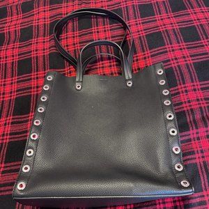New Zara basic collection big black leather women's bag